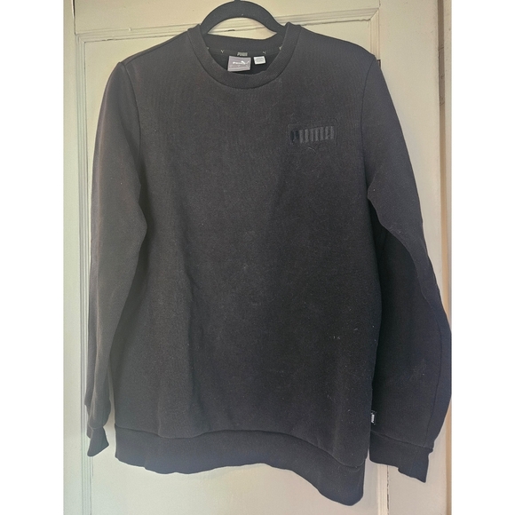PUMA Fleece Lined Crewneck Sweater Men's Small Cotton Blend - Picture 2 of 10